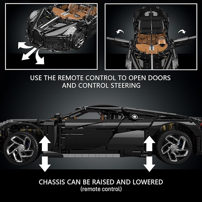 Mould King 13163 MOC Sports Car Building Kits, Remote/APP Control 4688 Pieces Super Car Model Block Sets, Collectible Set for Adults, Boy Toys for Christmas and Birthday Gifts