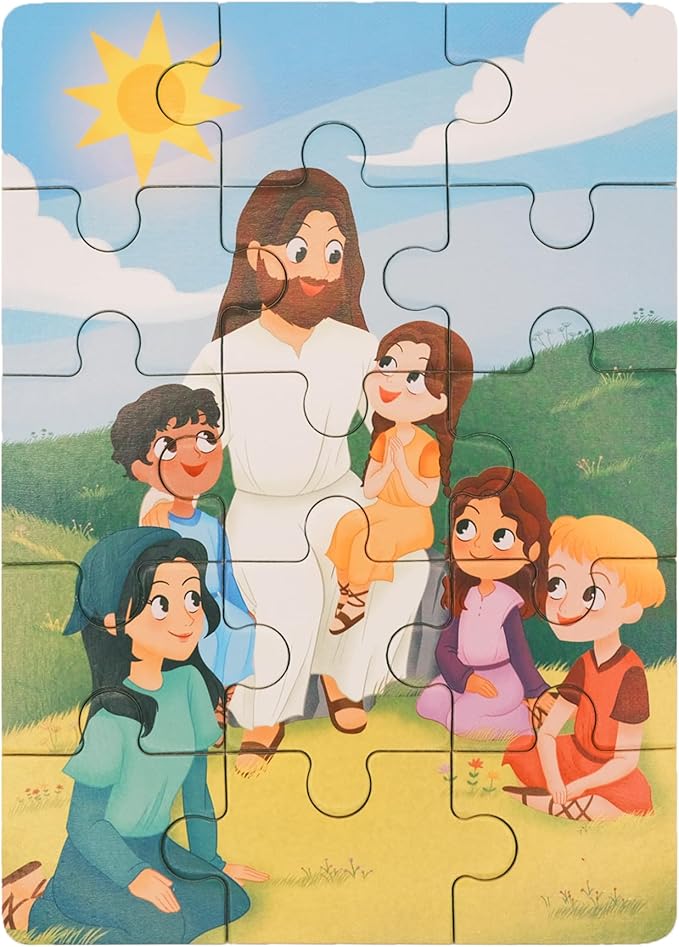 Bible Puzzles for Kids Ages 4-6 | Wooden Puzzles (15 pcs Each) | Christian Gifts for Children | Preschool Graduation Gifts | Nativity Christmas Decoration | Last Supper (New Testament)