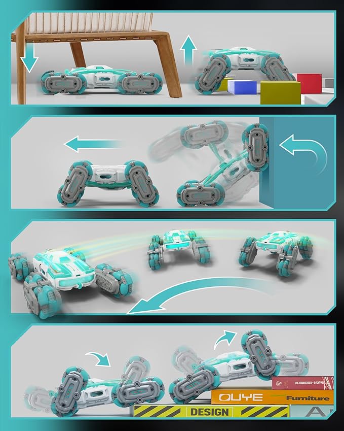 8WD Remote Control Stunt Cars, 2.4Ghz Gesture Sensing with Spray & Light Climbing Hand Controlled RC Car, Cool Toys for Boys Ages 6 7 8-12 13 14 Year Old Christmas Birthday Gifts Ideas for Kids