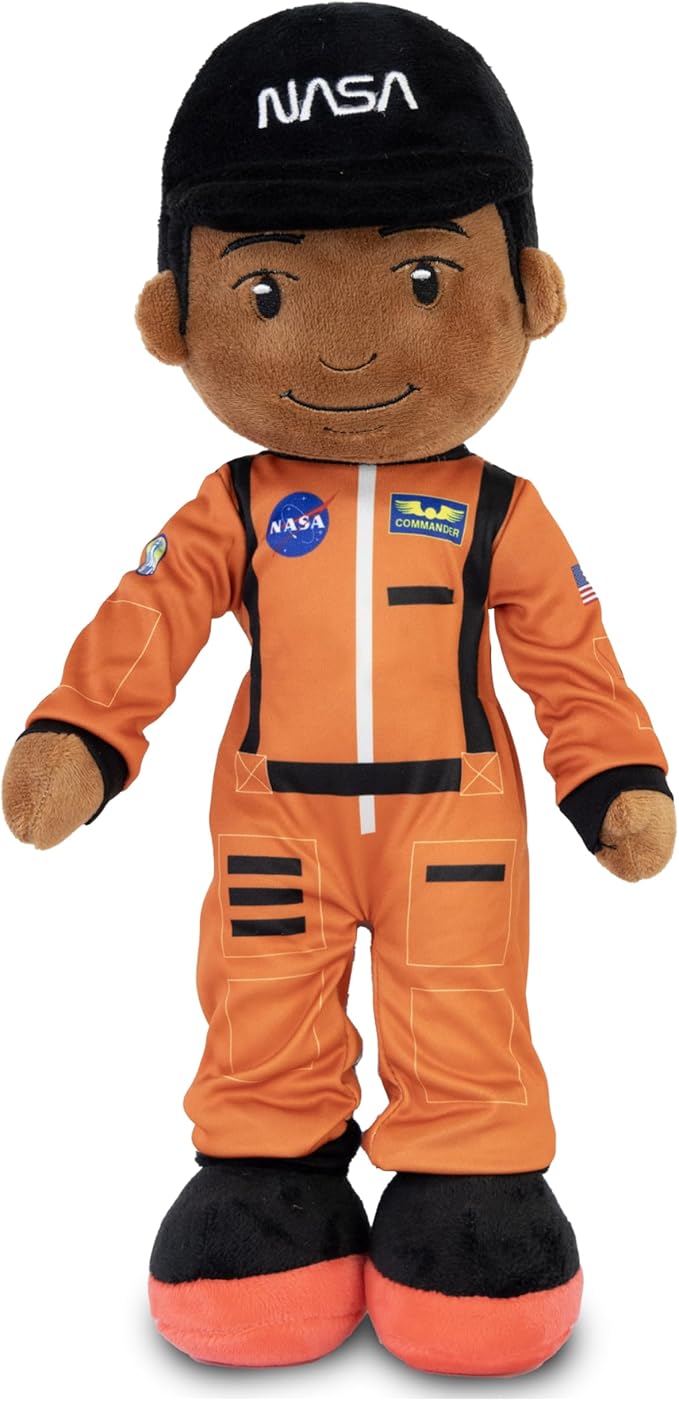 Playtime by Eimmie 14”Charlie NASA Doll - Soft Baby Doll - Plush Rag Dolls for 2 Year Old Girls Boys Toddler & Infants - Astronaut Plush Washable Doll - Space Themed Stuffed Toys, Astronaut Plush Toy