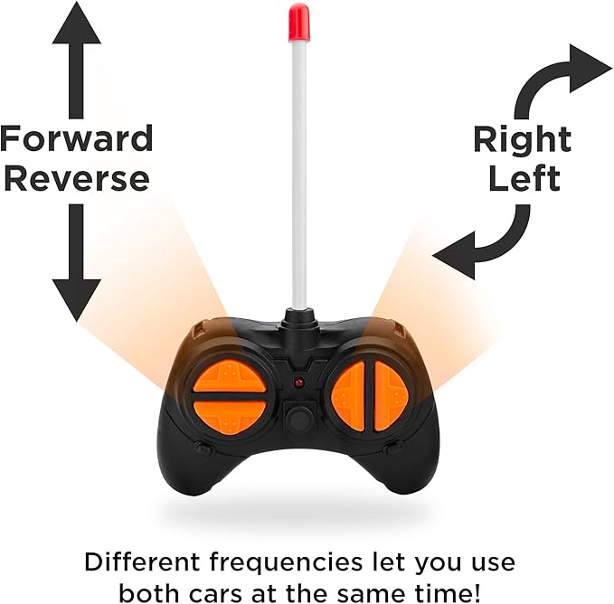 Best Choice Products Set of 2 1/43 Scale 27MHz Dinosaur RC Remote Control Car Toys w/ 9mph Max Speed, 2 Controllers