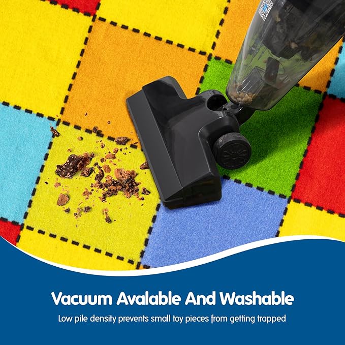 Booooom Jackson Thick Classroom Rug Elementary,13'x7'5'' Large Classroom Carpet Preschool Seating Rug for School, Colorful Classroom Rug for Classroom with 0.3'' Non-Slip Backing