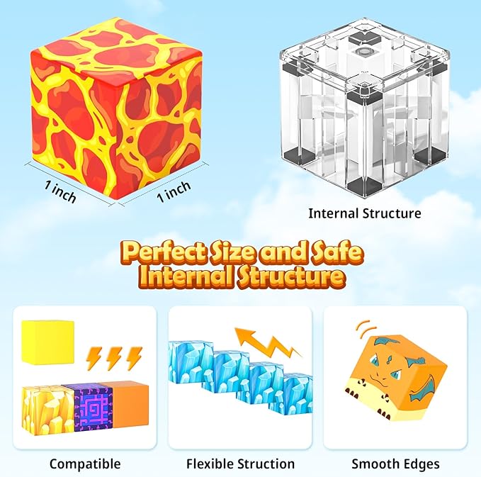 Magnetic Blocks - Build Mine Magnet World Magic Sword Portal Set, Building Toys Magnetic Tiles for Kids 3+, Classroom Must Haves Sensory Toddlers Toys Kids Games Gift for Boys & Girls 3-5 5-7