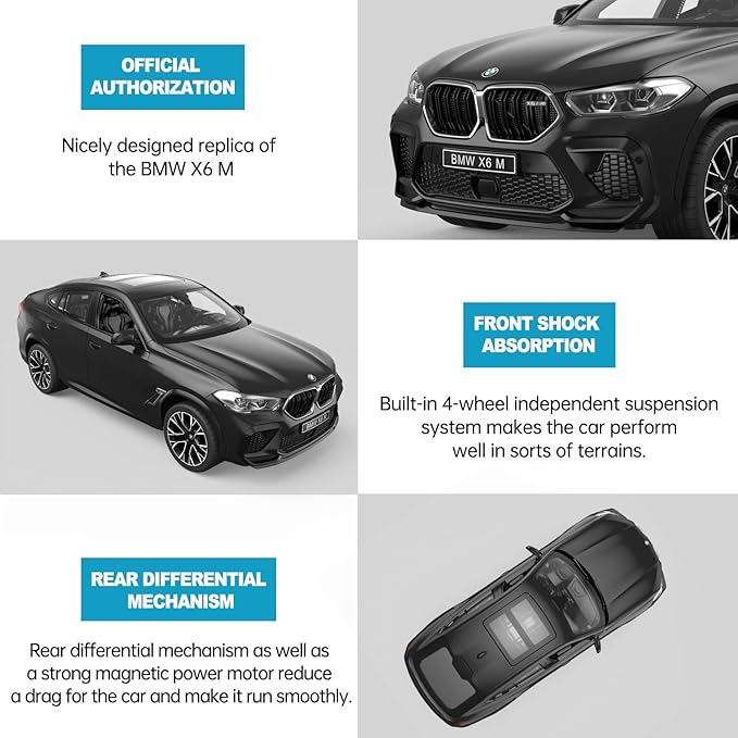 RASTAR BMW RC Car 1/14 BMW X6 M RC Toy Car BMW Remote Control Car for Kids 2.4Ghz