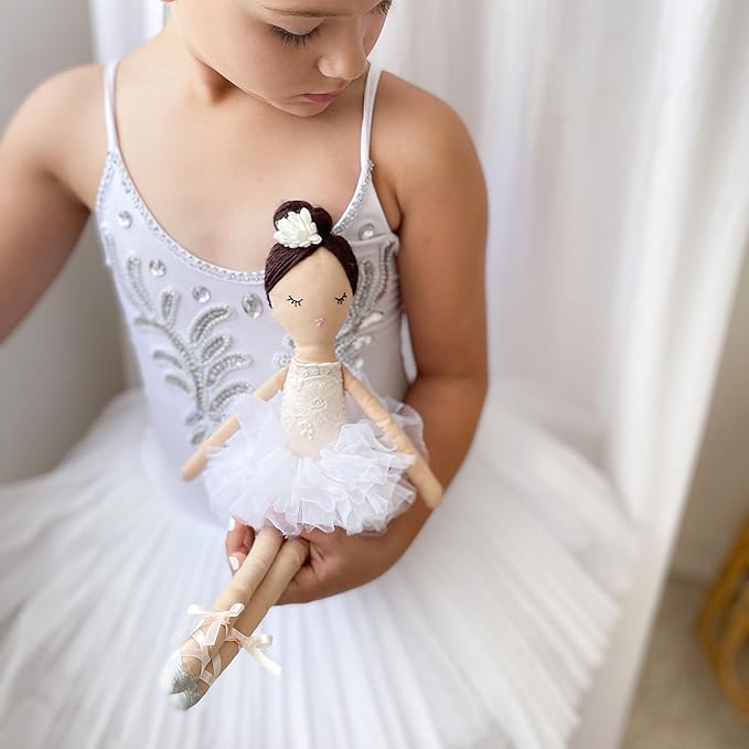 MON AMI Katrina The Ballerina Stuffed Doll - 15”, Plush Ballerina Doll for Girls, Use as Toy or Room Decor for Kids of All Ages
