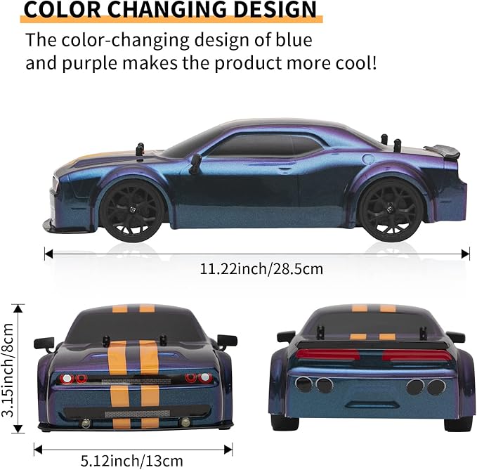 RC Drift Car, 1:14 Remote Control Car 4WD Drift RC Cars Vehicle 28km/h High Speed Racing RC Drifting Car Gifts Toy for Boys Kids