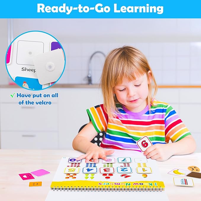 Foayex Toys for Toddlers Coloring Books for 4-5 Year Old Girls, Pre-Assembled Stickers & Reusable Activity Thick Durable Pages, Travel-Friendly Educational Toys for Fine Motor Skills, Gifts for Kids