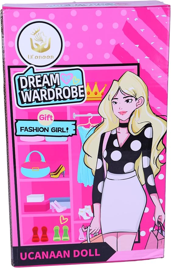 UCanaan Girl Doll and Closet Set with Doll Clothes and Accessories Items Including Fashion Dolls, Dressand Many Other Accessories (Refer Picture Shows)，Best Gitfs for Girls Christmas Birthday