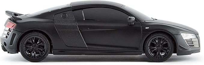 CMJ RC Cars Audi R8 GT RC Remote Control Car Limited Edition Black 2.4Ghz 1:24. Licensed RC Car Series for Girls and Boys Age 8 9 10 11 12 Years Holiday Ideal Gift (Black)