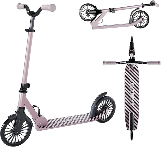 Scooter for Kids 8-12, Kick Scooter for Kids,Teen& Adults, Folding Scooters Holds Up to 220lbs | Adjustable Height | Lightweight |Rear Brake