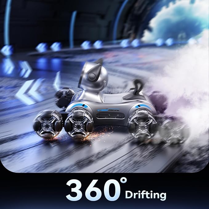 XOS Remote Control Robot Dog Toys for Boys & Girls, Rechargeable Stunt RC Car with Music, Spray, Climbing, Multiple Postures, LED Eyes, for 6-12+ Kids Birthday/Christmas/Easter Gifts