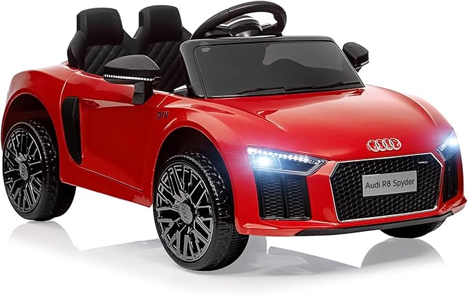 Licensed Audi 12V Kids Ride-On Car | Electric Car with Remote Control for Boys and Girls | 4-Wheel Design, LED Headlights, Music, and Horns