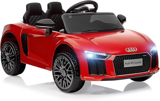 Licensed Audi 12V Kids Ride-On Car | Electric Car with Remote Control for Boys and Girls | 4-Wheel Design, LED Headlights, Music, and Horns