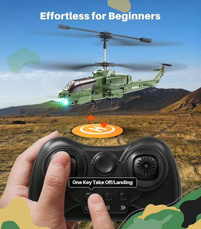 SYMA S55H Remote Control Helicopter, Military RC Helicopters with Cool Appearance Design, Upgraded Protection Function, Altitude Hold, for Kids Adults