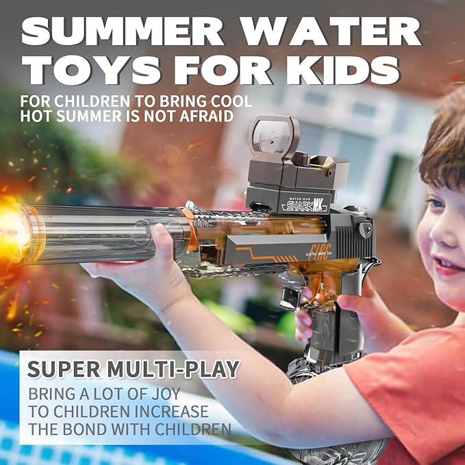 Electric Water Gun, Water Guns for Adults, Large Capacity High Powered Squirt Electric Water Gun, Range 28-32 FT, Summer Water Pistol Toys for Pool Party Beach Outdoor