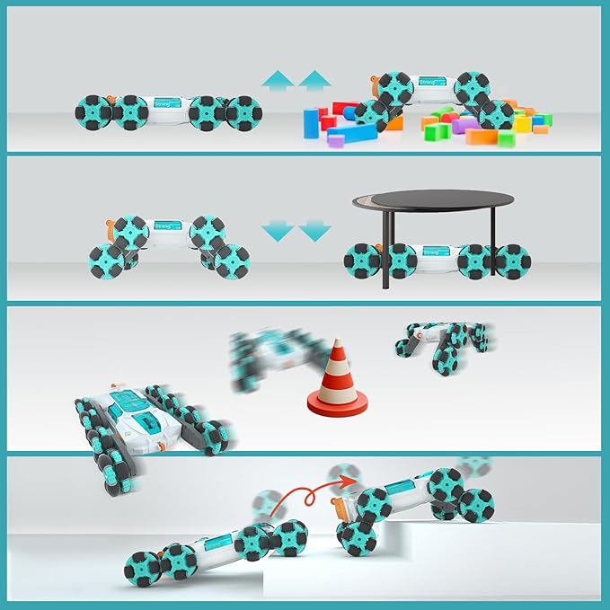 8WD Hand Controlled RC Stunt Car, Gesture Sensing Remote Control Crawler Car for Boys Age 8-13, 2.4Ghz Climbing Toys for Kid 10 11 12 Year Old, Christmas Birthday Gifts for Boys Girls (White)