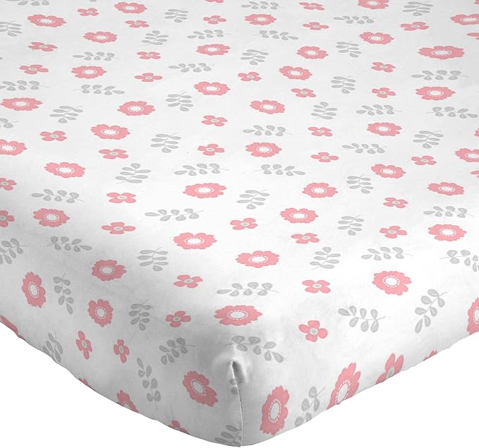 Saturday Park Cutout Floral Full Sheet Set - 4 Piece 100% Organic Cotton Sheets - GOTS & Oeko-TEX Certified