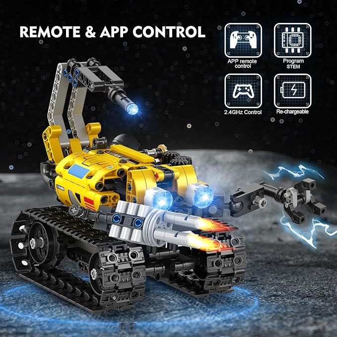 Robot Building Toys for Kids - 5 in 1 Remote- & App-Controlled Robots Toy, RC Wall/Engineering/Mech Scorpion Building STEM Toys, Robot Toy Gifts for Kids Boys Girls Age 10+ (560 PCS)