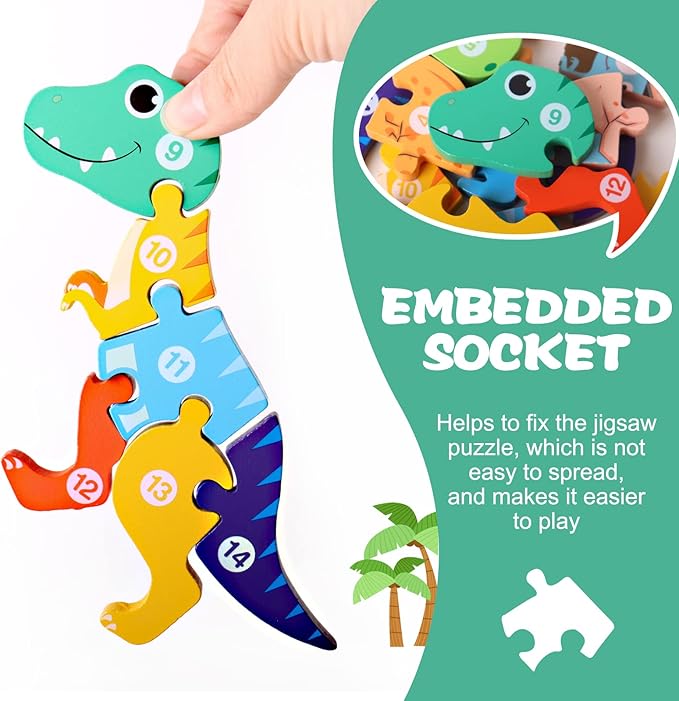 SHIERDU 6-Pack Wooden Animal Growth Puzzle Puzzles for Kids Ages 3-5 Montessori Toys for 3 4 5 Year Olds Gifts for 2-4 Year Old Boys Girls