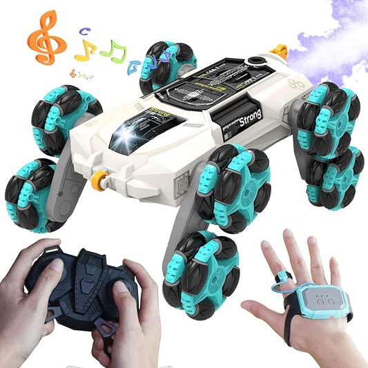 ATHLERIA Gesture Sensing Stunt Rc Cars, 2.4Ghz 8Wd Rechargeable Racing Drift Double-Sided Car, Hand Remote Control Crawler Toy for Boys 8 9 10 11 12 Year Old, Christmas Birthday Party Present for Kids