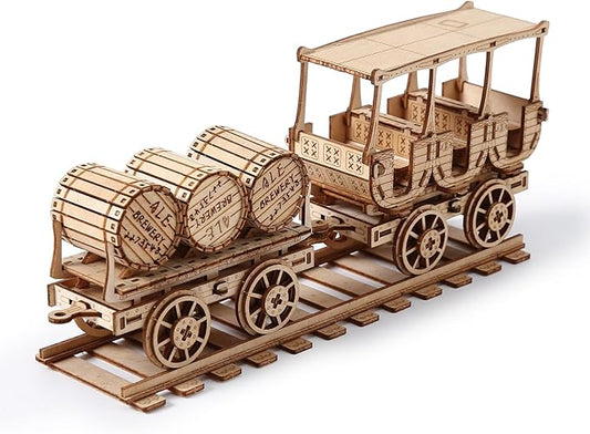 3D Wooden Puzzle for Adults, Mechanical Wine Truck Model, DIY Vehicle Model Building Kit Handicraft Wood Craft Hobbies Toy, Birthday for Hobbyist 14+ Family Women Men, 278 Pcs