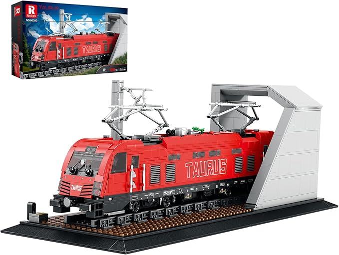 City Train Set with Base,MOC Classic Car Building Block Kit,Retro Taurus Electric Train 66020,Model for Adult Truck Lovers,Gifts for Kids, Boys & Girls Home Décor,1939 PCS