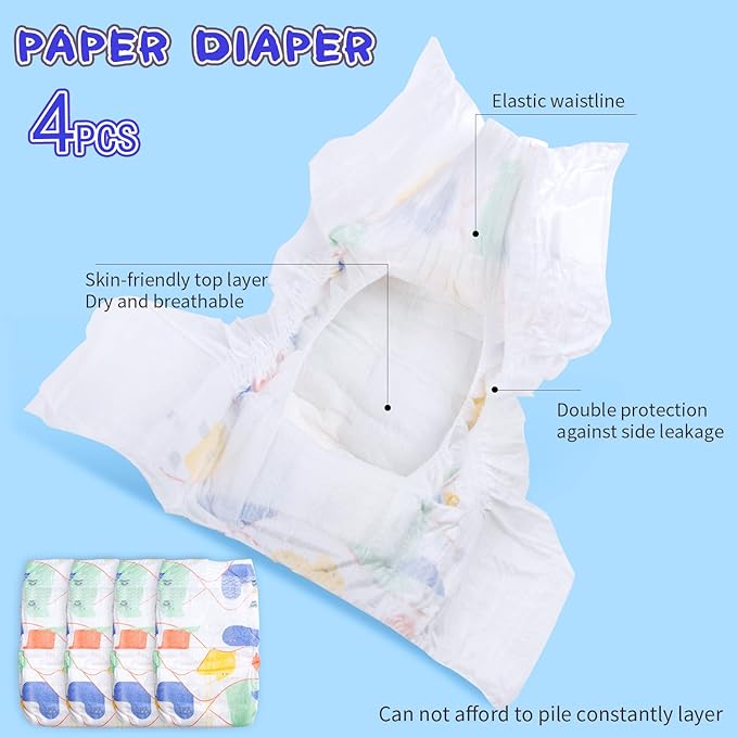 PEDOLLTREE 12 Pcs Set Reborn Baby Dolls Clothes Outfit Accessories Blue Dinosaur Set for 17-22 Inch Reborn Doll Newborn Boy with Monster Backpack Diaper