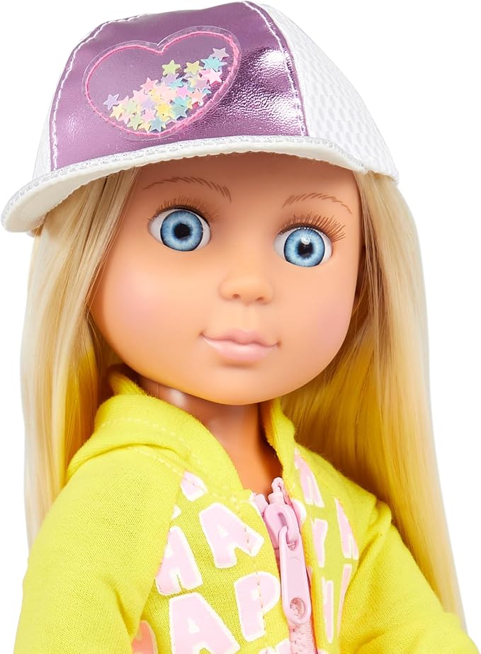 Glitter Girls – 14-inch Doll & Pet – Blue Eyes & Blonde Hair-Plush Golden Retriever Pup – 3 Years + – Lora & Cleo