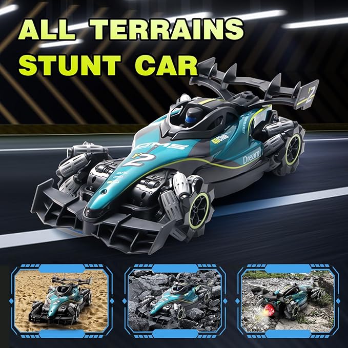 4DRC Y2 RC Crawler,Remote Control Stunt Car with Gesture Controller, Off Road Monster Truck,2.4Ghz RTR All Terrain Hobby 20KM Truck,8 12 14 Boy Kids Toys Adult Gifts,2 Battery