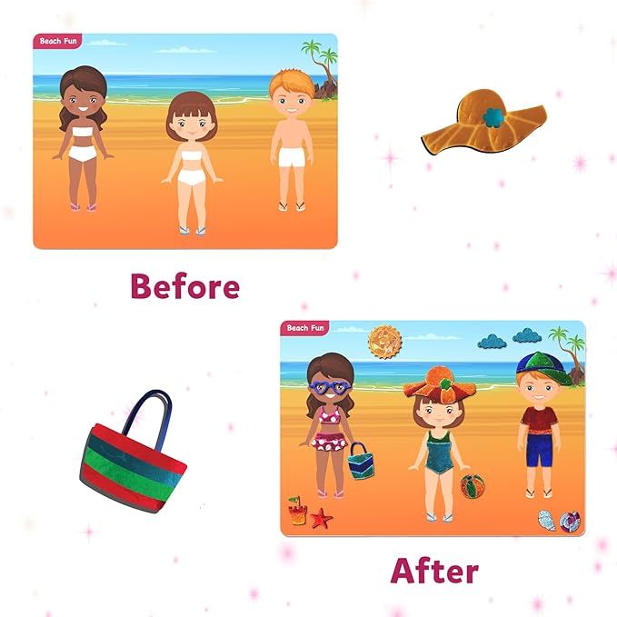 Skillmatics Foil Fun - Dress Up, No Mess Art for Kids, Craft Kits & Supplies, DIY Creative Activity, Travel Toys, Gifts for Girls & Boys Ages 4, 5, 6, 7, 8, 9, Travel Toys