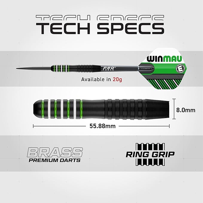 Winmau Darts - Masters Pro Premium Bristle Dartboard Set - Includes Dart Board, Darts, Flights, Shafts and Oche Strip - Professional Steel Tip Darts & Dart Board for Adults