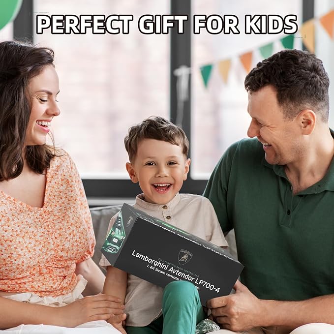 MIEBELY Lamboghini RC Car - 1:24 Scale Lambo Toy Car 3.7V 500mAh, LP700 Fast Remote Control Car for Boys 8-12, Rc Race Car Model Birthday Gifts for Kids Adults Boys Girls Age 6-12 Year Old