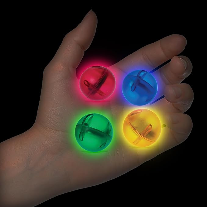 PicassoTiles Motion Activated Marbles 4pc LED Light-Up Glow in The Dark Translucent Balls for Marble Run Race Racetrack Maze Magnetic Construction Magnet Tiles Building Block STEM Education Kids Toys