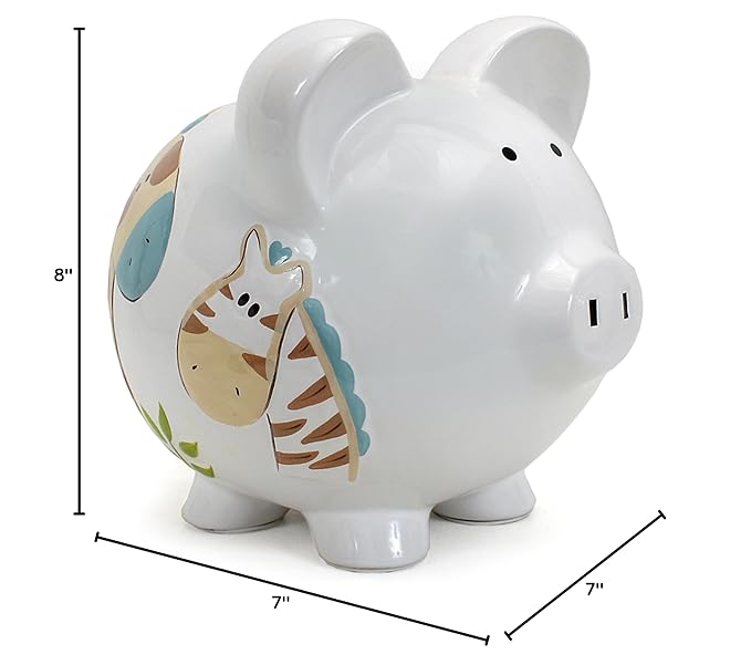 Child to Cherish Ceramic Piggy Bank for Boys (Jungle Jack)