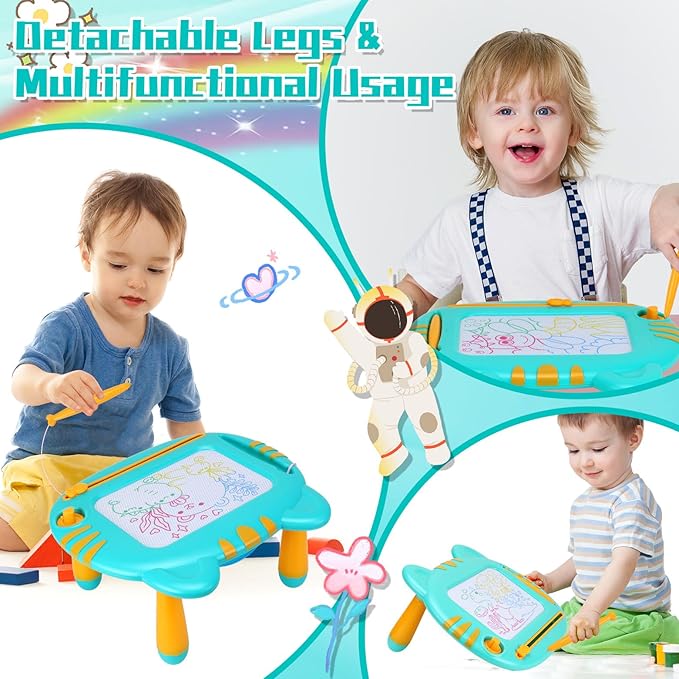 Magnetic Drawing Board for Toddlers 1-3, Toddler Toys 2-3, Magna Mess Free Doodle Board Pad Learning Toy, Etch A Colorful Sketch Educational Toys for 1 2 3 Year Old Boys Girls Christmas Birthday Gift
