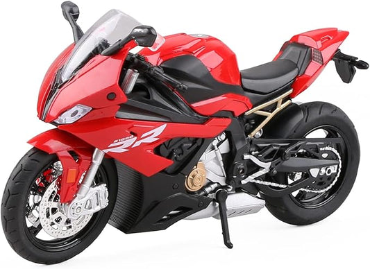 COOLPUR Die Cast Motorcycle Model for S1000RR, Realistic Motorcycle Model, 1:12 Scale Kids Moto Toy or Collection, Boyfriend,Young Peoples Gift(red)