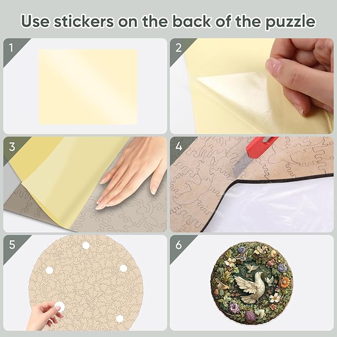 Retro Pigeon Dove 200 Pieces Wooden Jigsaw Puzzles for Adults with Unique Irregular Shape Fun Challenging Bird Puzzles for Kids and Couples on Birthday,Children’s Day,Christmas11.2 x11.2