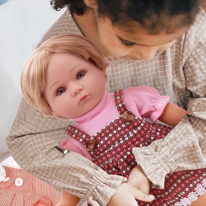 Alive Baby Doll Clothes and Accessories - 12 Sets Girl Doll Clothes Dress for 12 13 14 15 16 Inch Doll, Baby Doll Clothes - Doll Outfits Accessories w/Hairpin & Underwear for Doll Gift