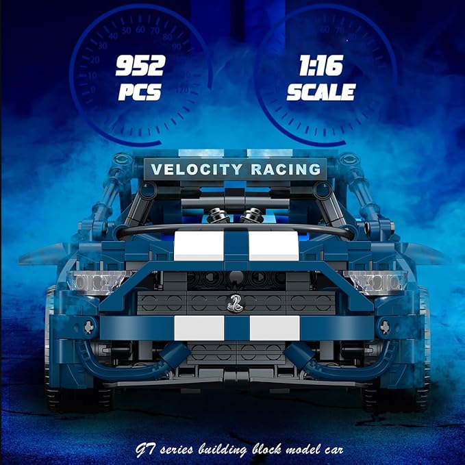 WISEPLAY Model Car Kits to Build for Adults - STEM Projects for Kids Ages 8-12 - Build Your Own Remote Control Building Car Kit - Great STEM Building Sports Car Gift 952 Pieces