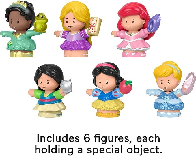 Fisher-Price Disney Princess Gift Set by Little People, 6 Character Figures for Toddlers and Preschool Kids Ages 18 Months to 5 Years (Amazon Exclusive)