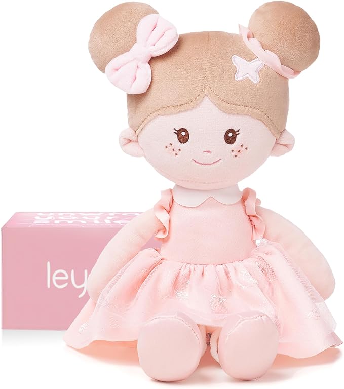 Soft Baby Doll Toys (12''), My First Baby Rag Doll for 1 Year-Old Girl Birthday Gift, Leya Doll Christmas Plush Toys Gift for Toddler Kids Infants -Butterfly Girl