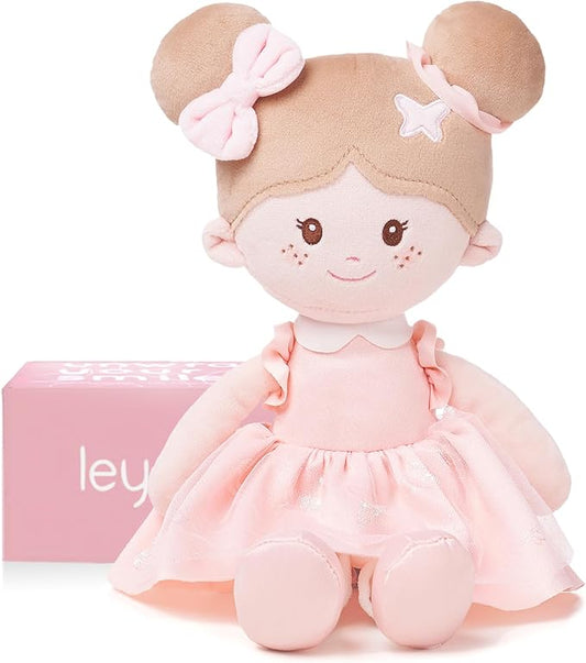 Soft Baby Doll Toys (12''), My First Baby Rag Doll for 1 Year-Old Girl Birthday Gift, Leya Doll Christmas Plush Toys Gift for Toddler Kids Infants -Butterfly Girl