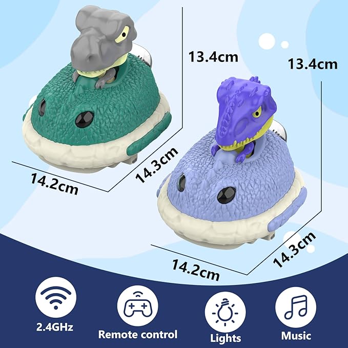 Remote Control Bumper Car, Race Car Toddler Toys with LED Lights&Music, RC Battle Stunt for Kids, Boys and Girls, 2 Pack