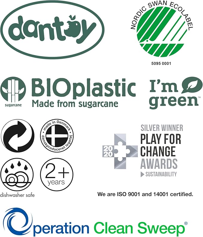 Dantoys BIO Kids’ Big Dump Truck, Green Sugarcane Bioplastic Toy, Indoor & Outdoor Play, Safe Rounded Edges, Role Play, Sensory Exploration with Sand & Water, Motor Skills, Made in Denmark, Ages 2+