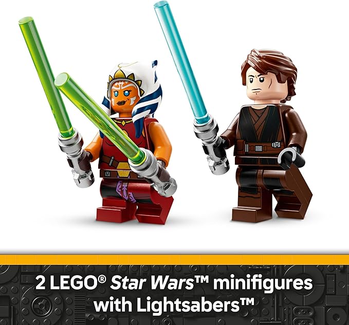 LEGO Star Wars: The Clone Wars Ahsoka's Jedi Interceptor Spaceship Building Toy - Kids Star Wars Toy for Boys and Girls, Ages 8+ - Gift Idea for Birthdays - 75401