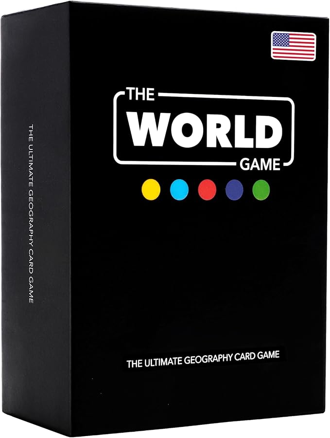 The World Game - Geography Card Game - Educational Games for Kids, Family and Adults - Cool Learning Gift Idea for Teenage Boys & Girls 8-12 with Map