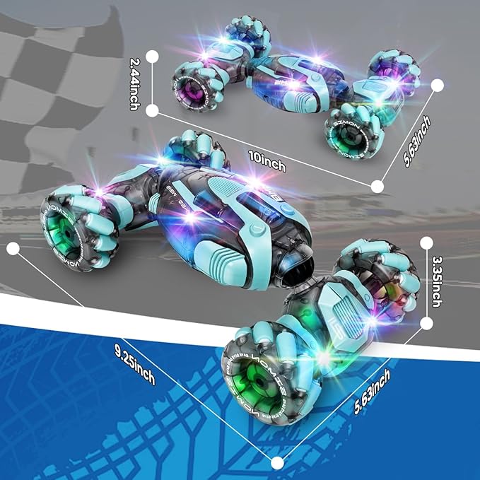 Gesture Sensing RC Stunt Car - Best Gifts for Boys 6-12 Year Old 360° Rotating 4WD Remote Control Transform Hand Controlled Car Birthday Presents for Kids Age 7 8 9 10 11 yr