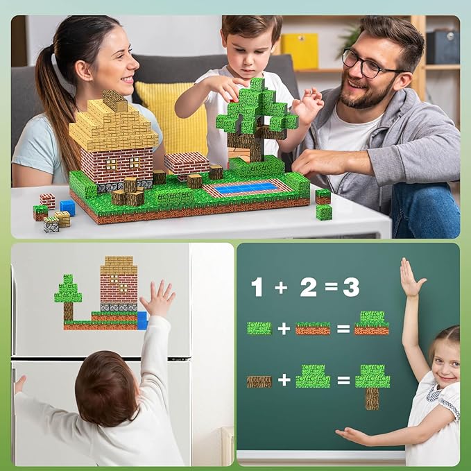 GEVINST 120PCS Magnetic Blocks - Magnetic Building Blocks Toys for Boys Girls Kids Ages 3-5 6-8 8-12, Magnet Cubes STEM Montessori Sensory Toy, Creative Games Toddlers Toys, Christmas Birthday Gifts