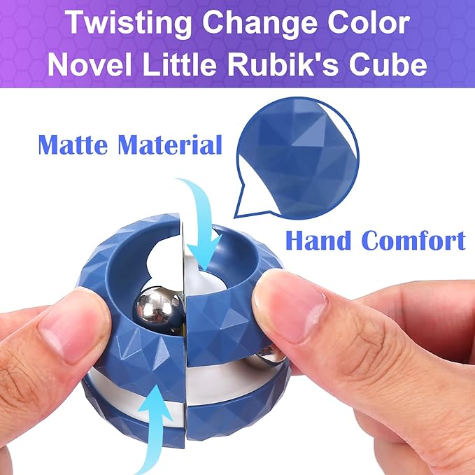 (4 Pcs) Fidget Toys Orbit Ball Toy Pack, Novelty Creative Track Infinity Cube Stress Relief Balls Sensory Toys for Autistic ADHD Kids Adults