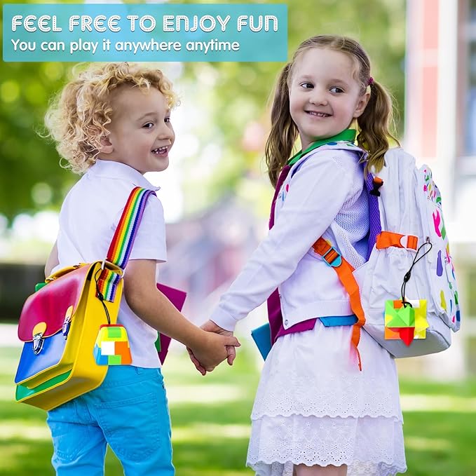 Jenaai 36 Pcs Brain Teaser Puzzles for Kids 3D Plastic Sphere Puzzle Chain Mind Game Puzzles for Boys Girls Holiday Christmas Challenge Game Party Favors Gift